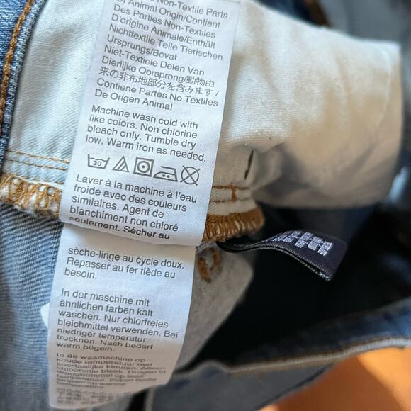 Madewell Women's 9" High Rise Skinny Jean Size 29 Blue Raw Hem Distressed Denim - Picture 12 of 13